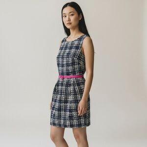 Eliza J Navy Patterned Fit & Flare - Fuscia Details - Size 8